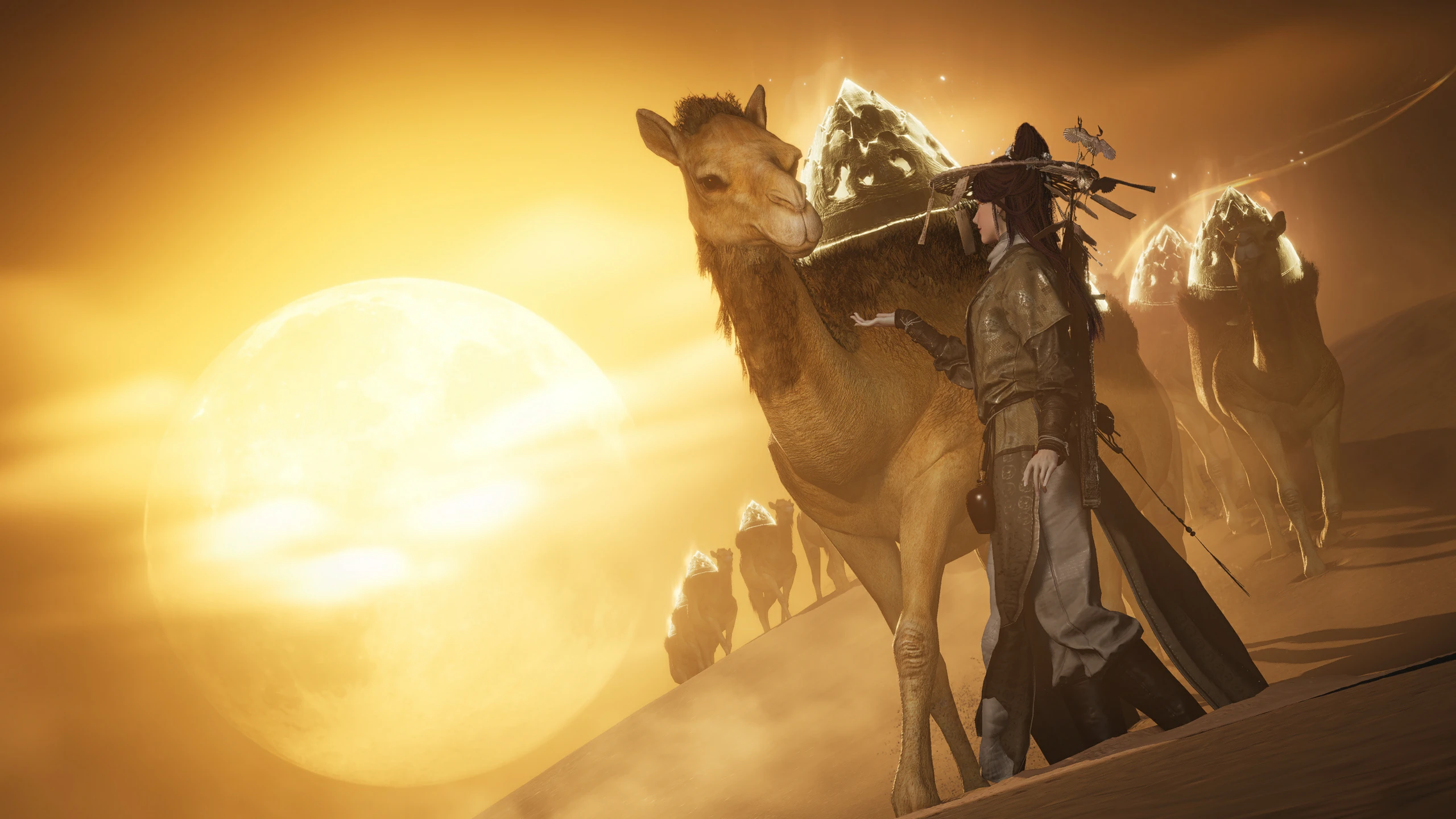 Ye Yu and a caravan of camels