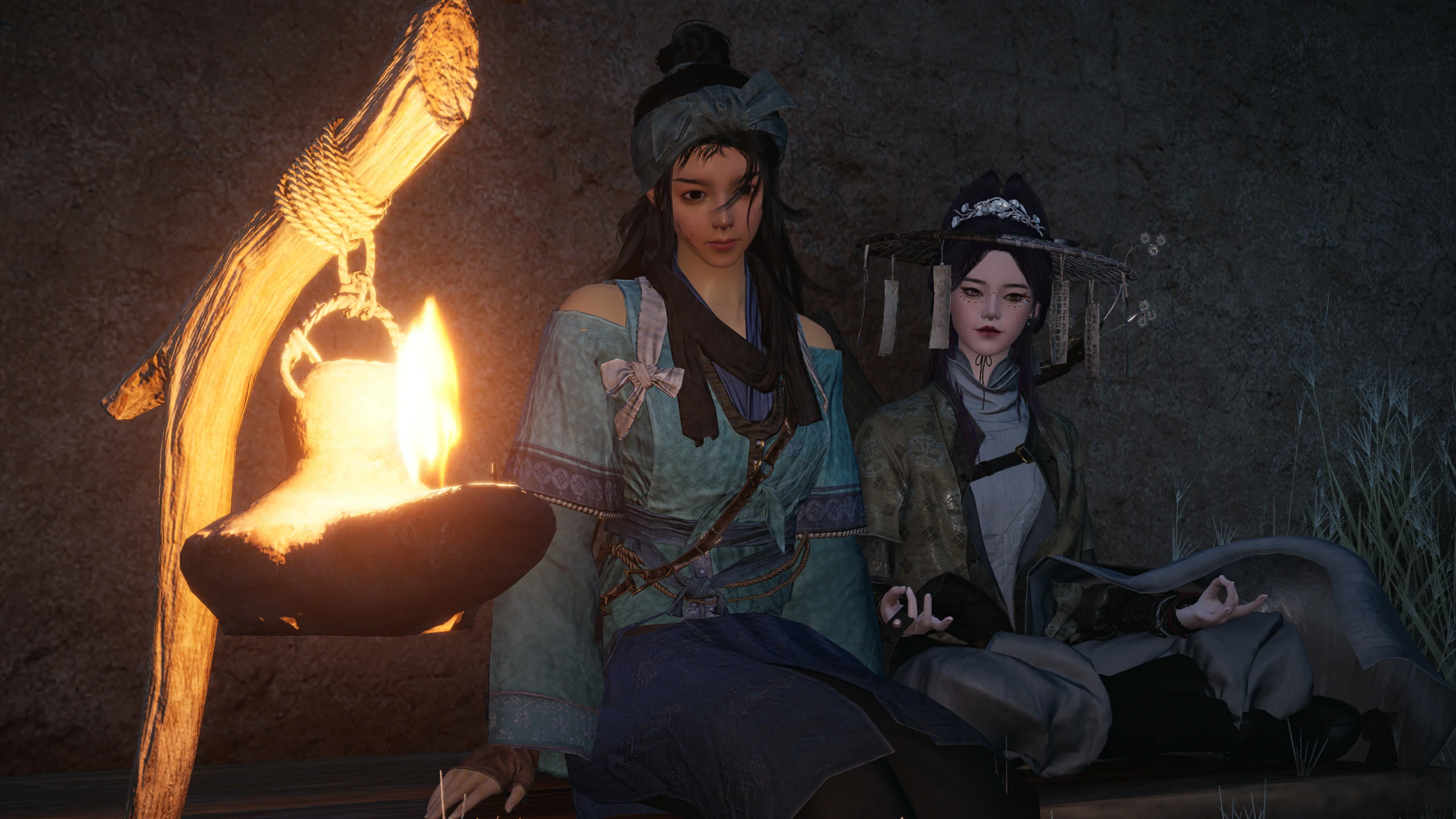Ye Yu, He Jin and the oil lamp