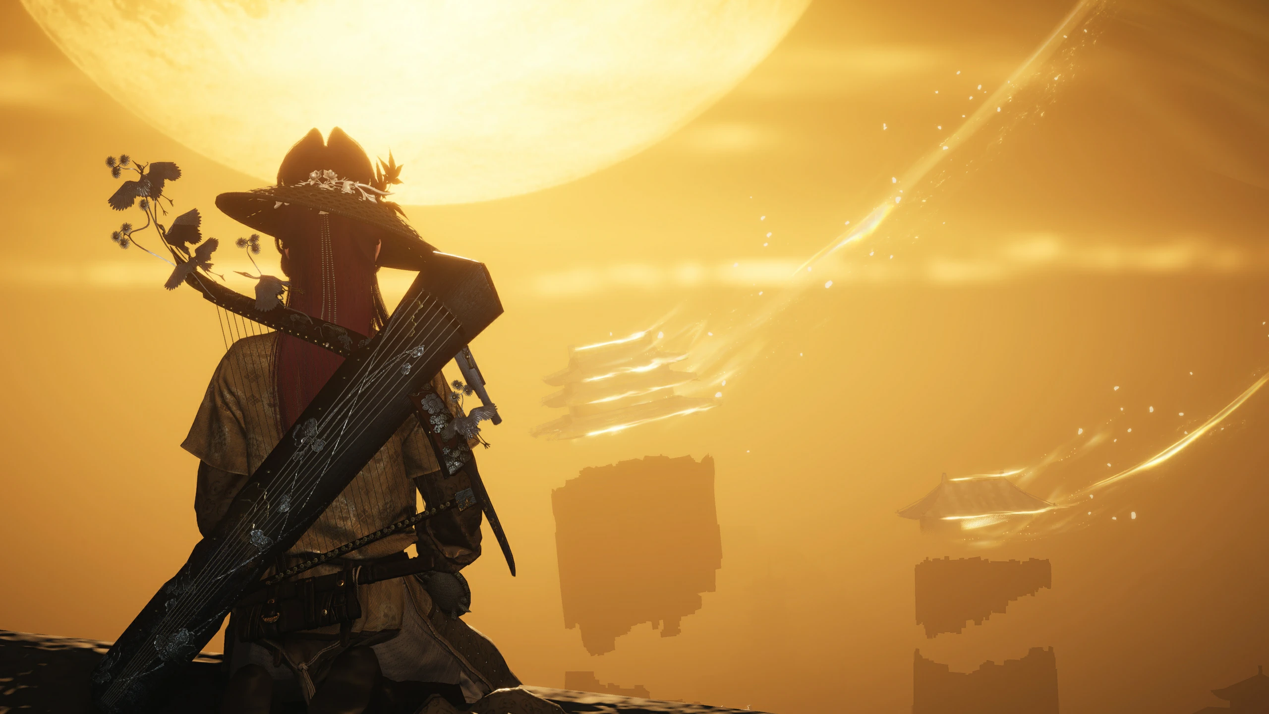 Ye Yu watching ruins in the distance