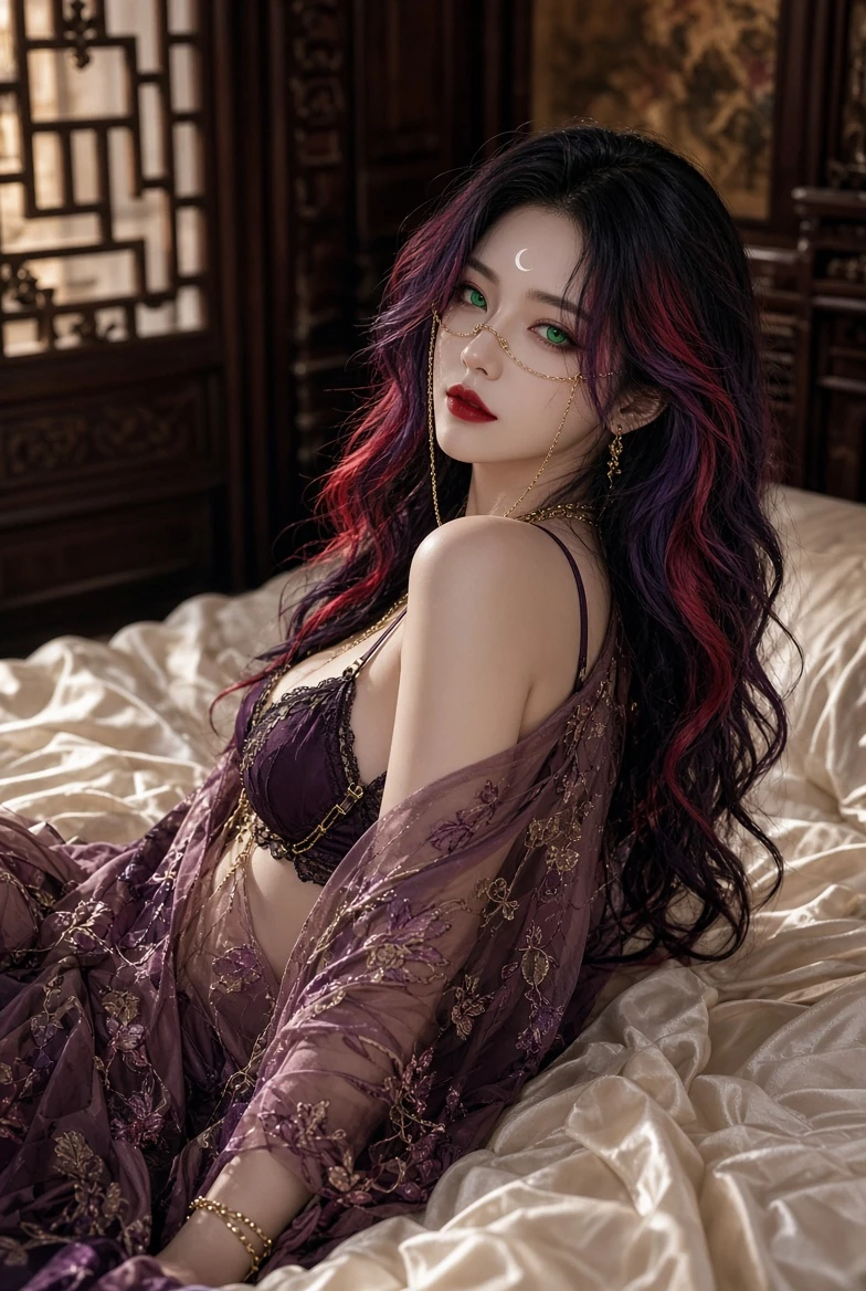 A boudoir portrait of Zhu Yulian